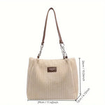 Charger l'image dans la galerie, Olivia | Luxury Corduroy Tote Tasche für Alltag und Büro
