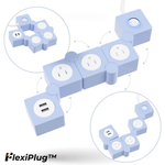 Charger l'image dans la galerie, FlexiPlug™ Steckdosenleiste mit USB und Überspannungsschutz
