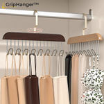 Charger l'image dans la galerie, GripHanger™ 2er Set Holz Kleiderbügel mit Haken
