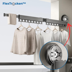 Charger l'image dans la galerie, FlexTrocken™ Wand Wäscheständer mit Saugnapf
