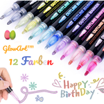 Charger l'image dans la galerie, GlowArt™ Glitzer Marker – 12 Farben
