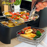 Charger l'image dans la galerie, AirStack™ Stapelbares Grillrost für Heißluftfritteusen
