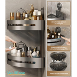 Charger l'image dans la galerie, WallEase Duschregal ohne Bohren mit Saugnapf
