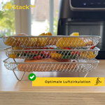 Charger l'image dans la galerie, AirStack™ Stapelbares Grillrost für Heißluftfritteusen
