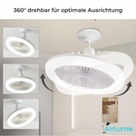 Charger l'image dans la galerie, AirLume LED-Deckenventilator mit Fernbedienung
