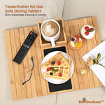 Charger l'image dans la galerie, BamBooEase™ Sofa Armlehnen Tablett mit Becherhalter
