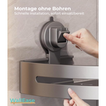 Charger l'image dans la galerie, WallEase Duschregal ohne Bohren mit Saugnapf
