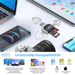 Charger l'image dans la galerie, BytePort 4-in-1 SD-Kartenleser – USB-C &amp; USB 3.0
