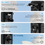 Charger l'image dans la galerie, Nomadiq Weltadapter mit USB &amp; Schnellladefunktion
