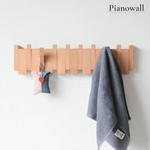 Charger l'image dans la galerie, Pianowall Klappbare Wandgarderobe aus Naturholz
