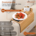 Charger l'image dans la galerie, BamBooEase™ Sofa Armlehnen Tablett mit Becherhalter
