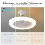 Charger l'image dans la galerie, AirLume LED-Deckenventilator mit Fernbedienung
