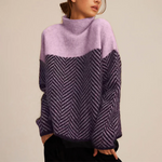Charger l'image dans la galerie, Chevron Luxe | Stylischer Rollkragenpullover Damen
