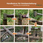 Charger l'image dans la galerie, WildCraft Handbohrer für Holzbearbeitung
