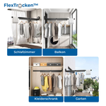 Charger l'image dans la galerie, FlexTrocken™ Wand Wäscheständer mit Saugnapf
