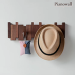 Charger l'image dans la galerie, Pianowall Klappbare Wandgarderobe aus Naturholz
