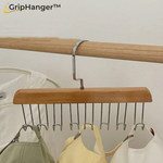Charger l'image dans la galerie, GripHanger™ 2er Set Holz Kleiderbügel mit Haken
