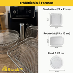 Charger l'image dans la galerie, AirStack™ Stapelbares Grillrost für Heißluftfritteusen
