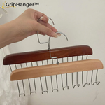 Charger l'image dans la galerie, GripHanger™ 2er Set Holz Kleiderbügel mit Haken
