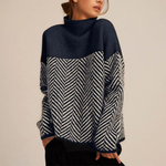 Charger l'image dans la galerie, Chevron Luxe | Stylischer Rollkragenpullover Damen
