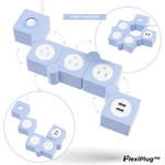 Charger l'image dans la galerie, FlexiPlug™ Steckdosenleiste mit USB und Überspannungsschutz
