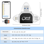 Charger l'image dans la galerie, BytePort 4-in-1 SD-Kartenleser – USB-C &amp; USB 3.0
