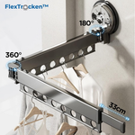 Charger l'image dans la galerie, FlexTrocken™ Wand Wäscheständer mit Saugnapf
