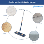 Charger l'image dans la galerie, SwiftMop™ 360° Bodenwischer mit Auswringfunktion &amp; Microfaser-Pads

