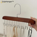 Charger l'image dans la galerie, GripHanger™ 2er Set Holz Kleiderbügel mit Haken
