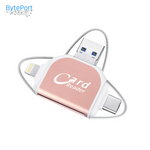 Charger l'image dans la galerie, BytePort 4-in-1 SD-Kartenleser – USB-C &amp; USB 3.0
