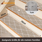 Charger l'image dans la galerie, Ascendra Treppenstufenmatten 4 Stück – Selbstklebend &amp; Rutschfest
