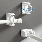Charger l'image dans la galerie, 2+2 GRATIS | AngleMount™ – 360° drehbare, selbstklebende Gardinenstangenhalter
