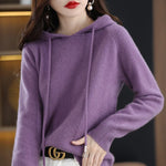 Charger l'image dans la galerie, Olivia Klein Gestrickter Pullover mit Kapuze
