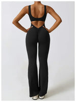 Charger l'image dans la galerie, Simnia™ - Schlaghosen-Jumpsuit mit V-Rücken
