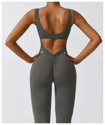 Charger l'image dans la galerie, Simnia™ - Schlaghosen-Jumpsuit mit V-Rücken
