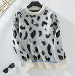 Charger l'image dans la galerie, Le Clair | Warmer Wollpullover mit Leopardenprint-Jacquard
