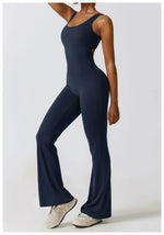 Charger l'image dans la galerie, Simnia™ - Schlaghosen-Jumpsuit mit V-Rücken
