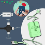 Charger l'image dans la galerie, TriPlug™ 3-in-1 Ladekabel – USB-C, Micro USB &amp; Lightning
