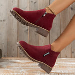 Charger l'image dans la galerie, Damen Stiefeletten | Dicke Rutschfeste Sohle | Gepolsterte Innensohle | Alltag &amp; Freizeit
