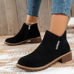 Charger l'image dans la galerie, Damen Stiefeletten | Dicke Rutschfeste Sohle | Gepolsterte Innensohle | Alltag &amp; Freizeit
